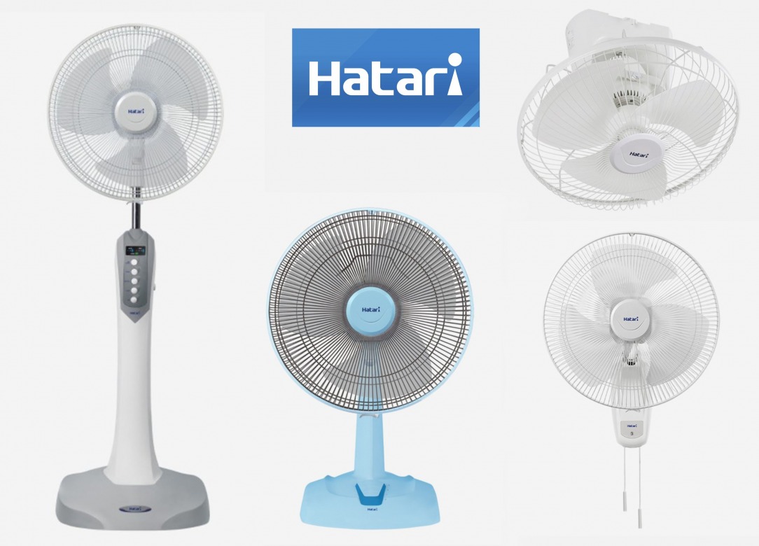 จำหน่ายพัดลมตั้งโต๊ะและติดเพดาน Hatari ลพบุรี